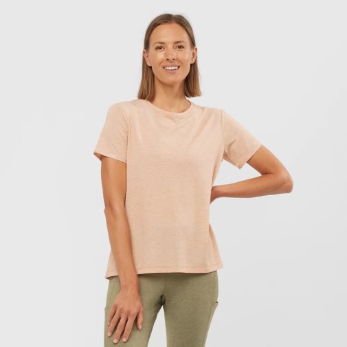 Dámské Tričko Salomon Essential Tencel Krátké Sleeve Koralove | CZ 13MCWHT